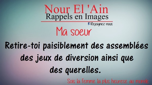 sois la femme la plus heureuse au monde
