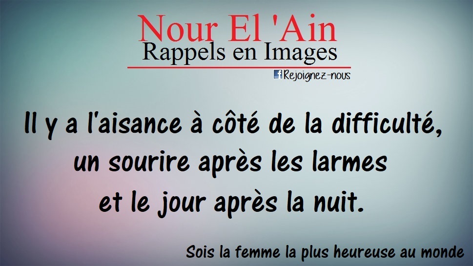 Sois la femme la plus heureuse au monde